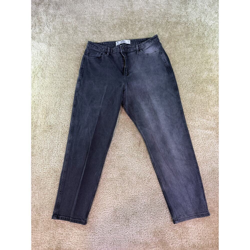Hollister Curvy High Rise Mom Jean Size 13R Vintage Stretch Jeans Two Tone D518